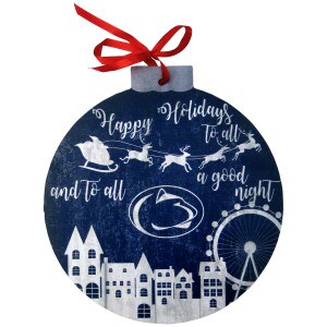 sign Happy Holidays to All… Santa and sleigh, Penn State Athletic Logo